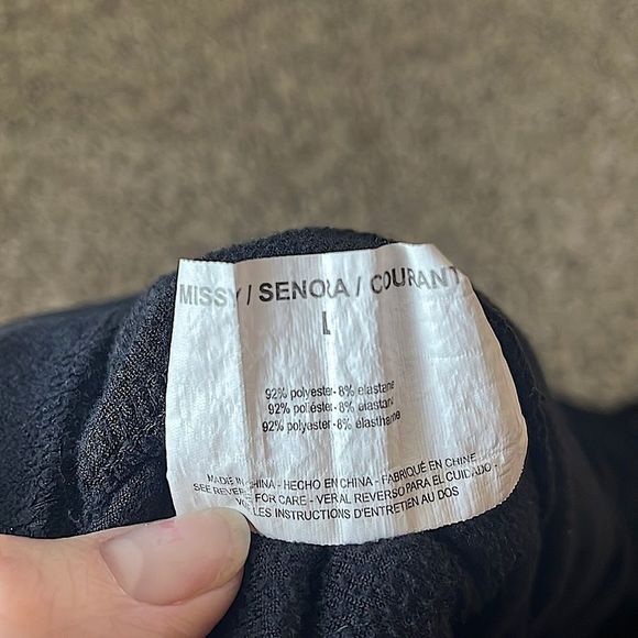 Gloria Vanderbilt Womens Large Black Velour Sweatpants - Picture 3 of 5